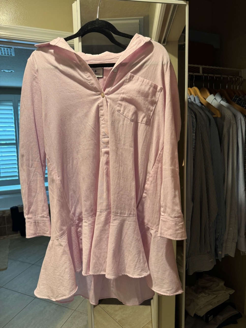 Tuckernuck Dusty Pink Button-Front Tunic